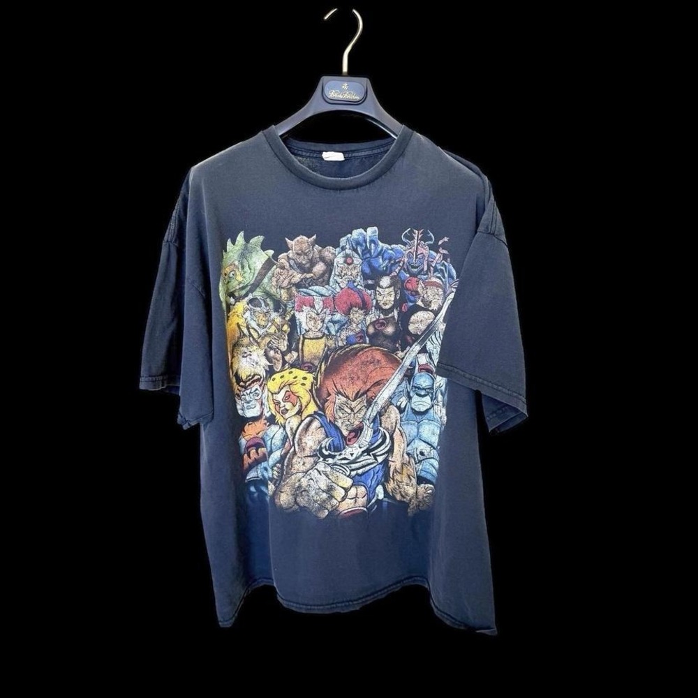 Vintage 2000's Thundercats Promo Tshirt Sz 2XL Cartoon Faded Black Comics